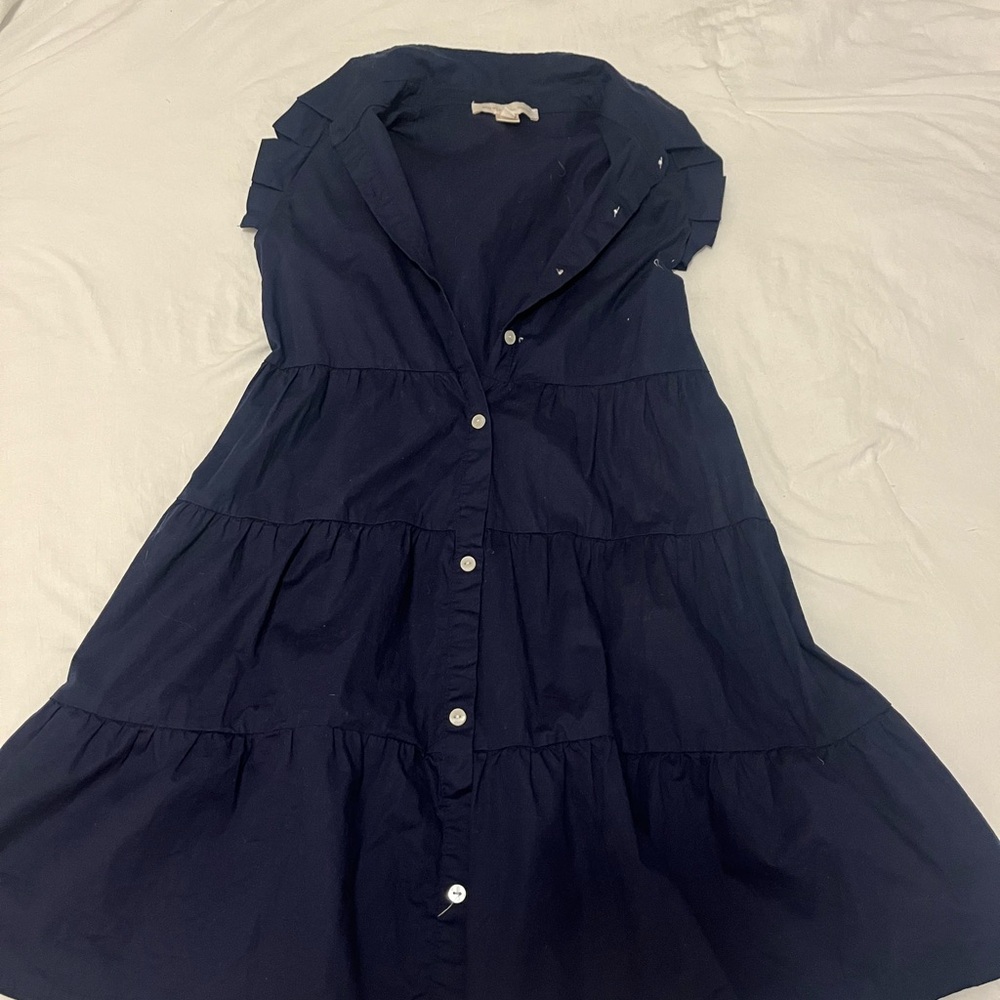 Monteau Navy Button-Down Dress
